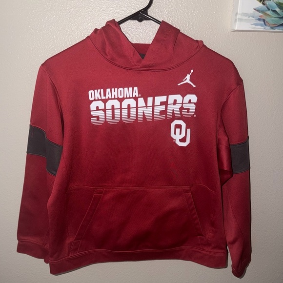 Jordan Other - Jordan Oklahoma Sooners OU Dri-Fit Hoodie Sweatshirt Jumpman Boys XL